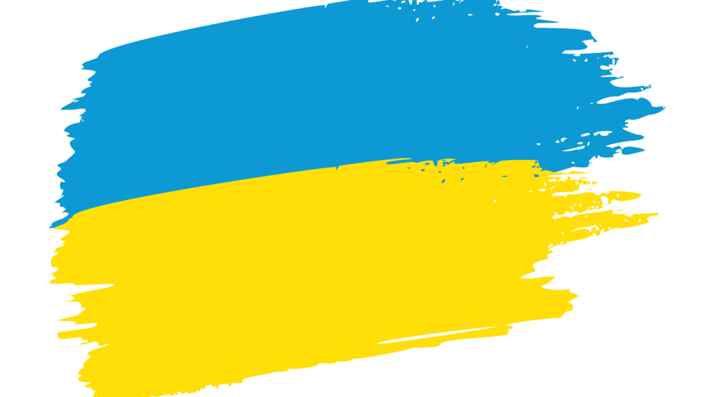 Brush-stroke-ukraine-flag-on-transparent-background-PNG